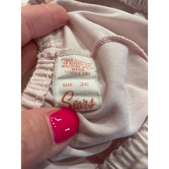 Sears Light Pink Vintage Elastic Waist Pajama Pants - Picture 9 of 10